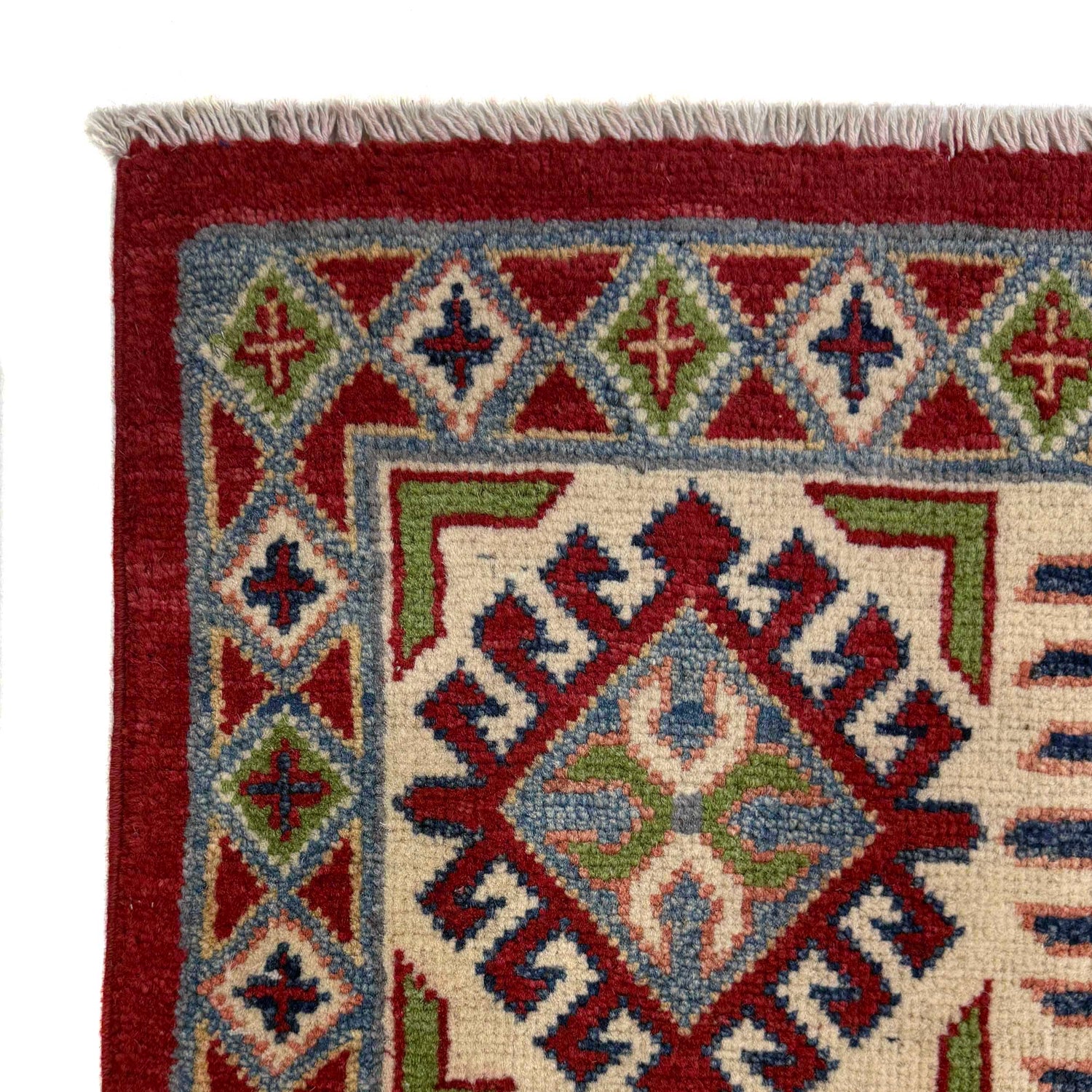 Kazak Rug Handmade Red Medallion 7x10 ft