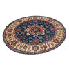 Kazak Rug Handmade Blue Medallion 6x6 ft