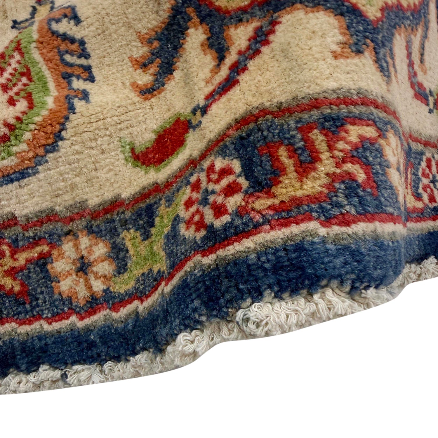 Kazak Rug Handmade Blue Medallion 6x6 ft