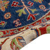 Kazak Rug Handmade Blue Medallion 6x6 ft
