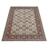 Kazak Rug Handmade Beige Medallion 6x9 ft