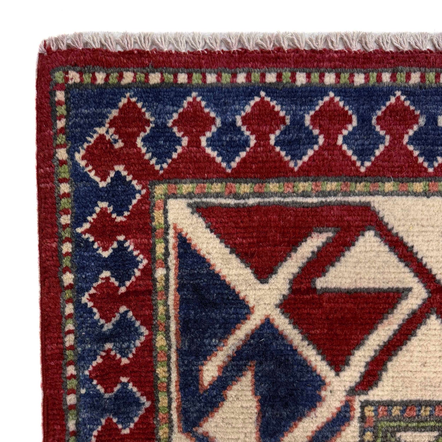 Kazak Rug Handmade Red Medallion 7x10 ft