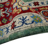Kazak Rug Handmade Green Medallion 7x10 ft