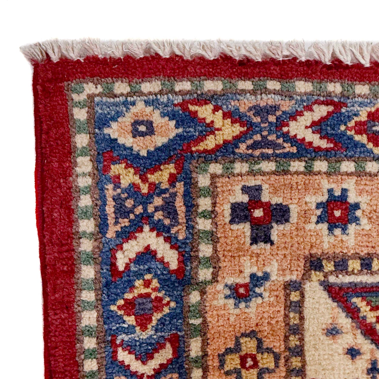 Kazak Rug Handmade Red Medallion 7x10 ft
