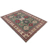 Kazak Rug Handmade Green Medallion 7x10 ft