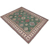 Kazak Rug Handmade Green Medallion 7x10 ft