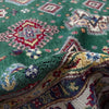 Kazak Rug Handmade Green Medallion 7x10 ft