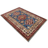 Kazak Rug Handmade Blue Medallion 2x4 ft