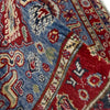 Kazak Rug Handmade Blue Medallion 2x4 ft