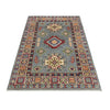 Kazak Rug Handmade Gray Medallion 2x4 ft