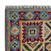 Kazak Rug Handmade Gray Medallion 2x4 ft