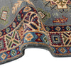 Kazak Rug Handmade Gray Medallion 2x4 ft