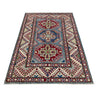 Kazak Rug Handmade Blue Medallion 2x4 ft