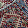 Kazak Rug Handmade Blue Medallion 2x4 ft