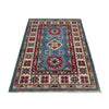 Kazak Rug Handmade Blue Medallion 2x4 ft