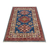 Kazak Rug Handmade Blue Medallion 2x4 ft