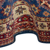 Kazak Rug Handmade Blue Medallion 2x4 ft