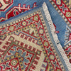Kazak Rug Handmade Blue Medallion 2x4 ft