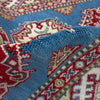 Kazak Rug Handmade Blue Medallion 2x4 ft