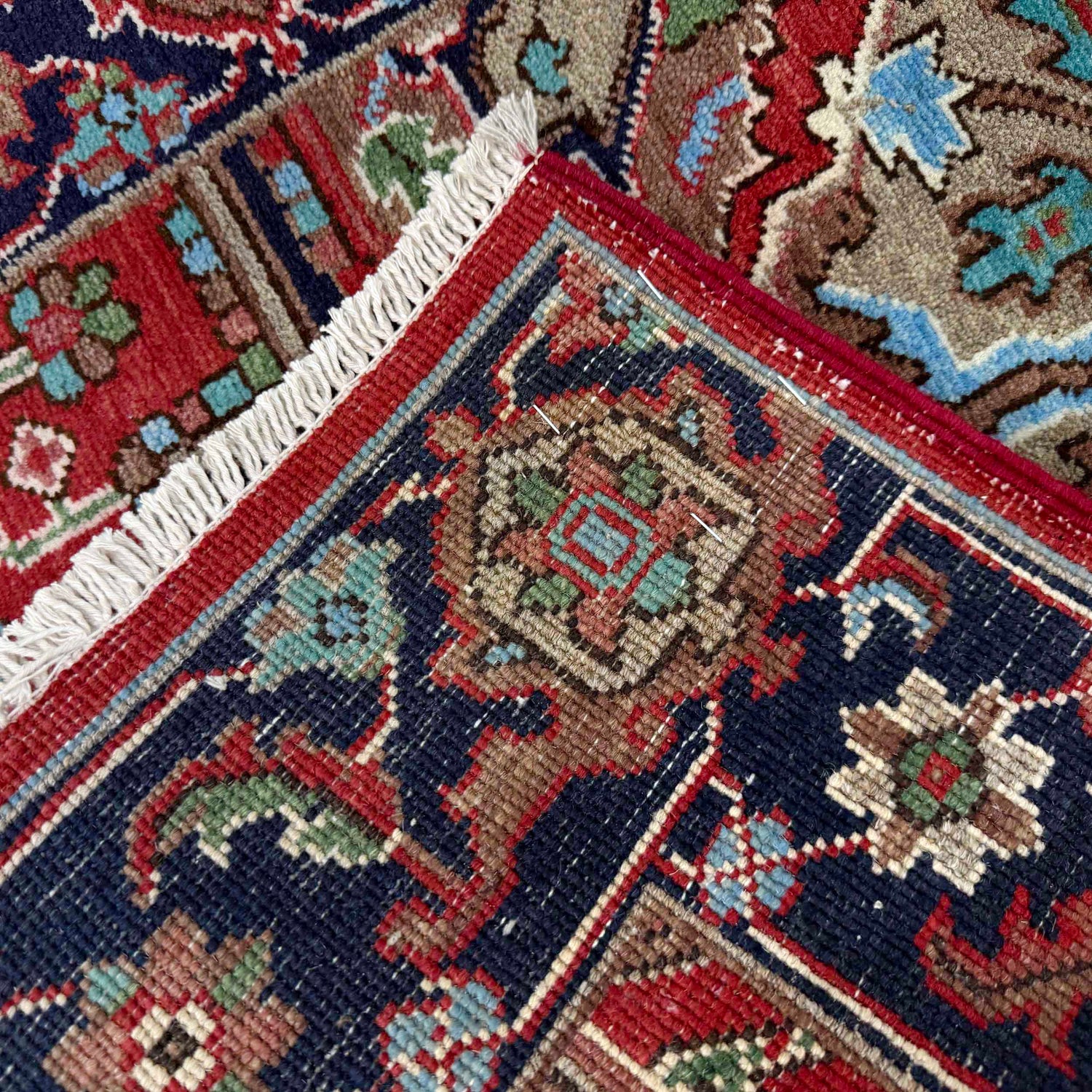 Heriz Area Rug Handmade Multi Medallion 2x4 ft