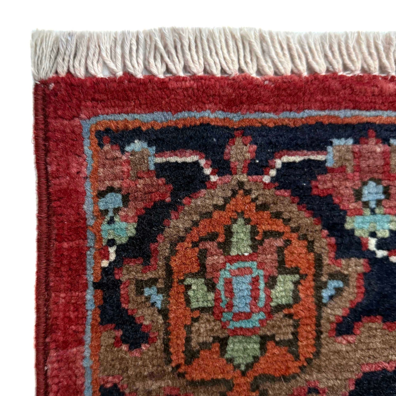 Heriz Area Rug Handmade Multi Medallion 2x4 ft