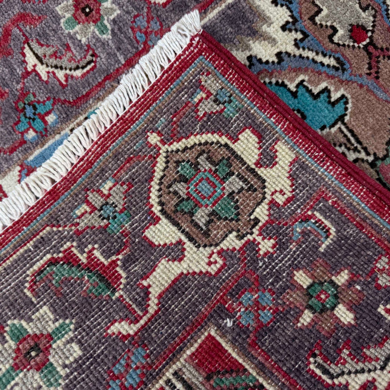 Heriz Area Rug Handmade Multi Medallion 2x4 ft