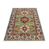 Kazak Rug Handmade Green Medallion 3x5 ft