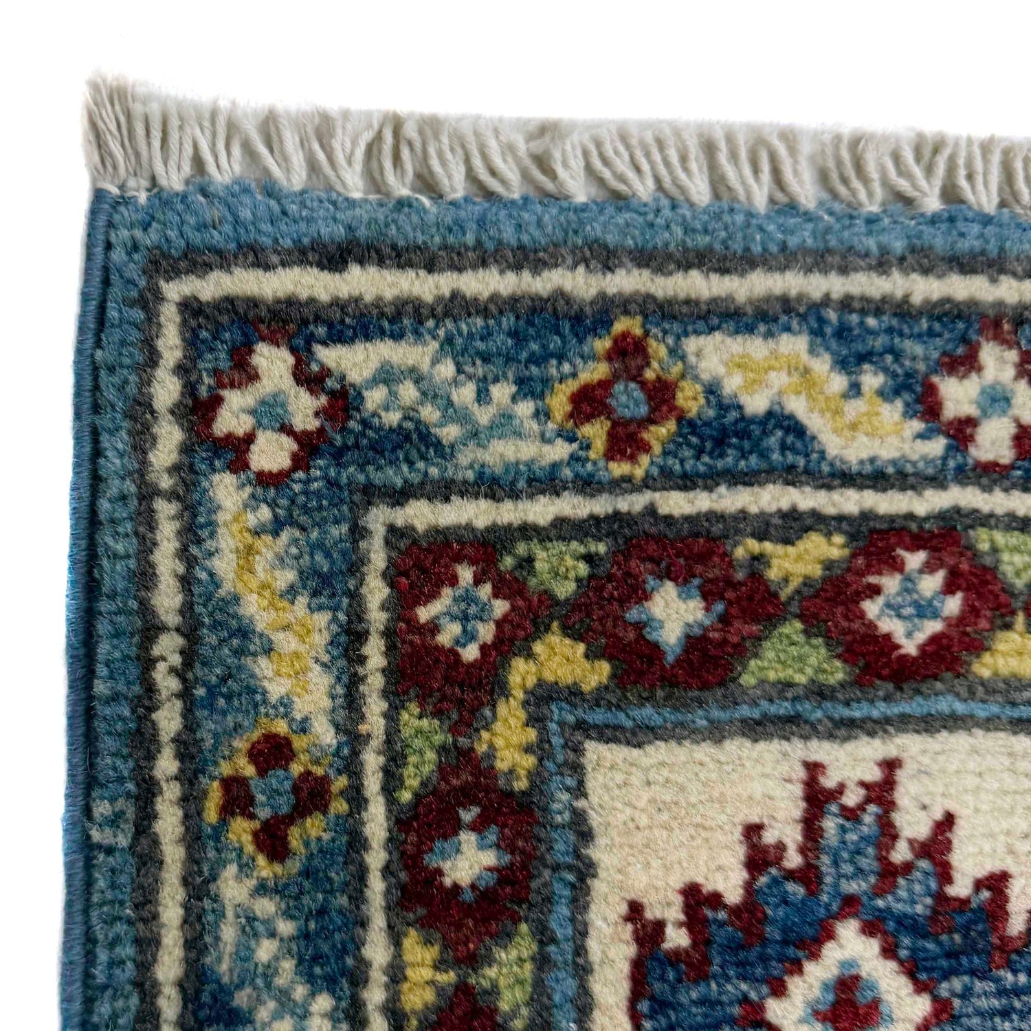 Kazak Rug Handmade Blue Medallion 3x5 ft