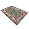 Kazak Rug Handmade Green Medallion 3x5 ft