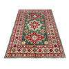 Kazak Rug Handmade Green Medallion 3x5 ft