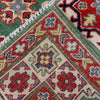 Kazak Rug Handmade Green Medallion 3x5 ft