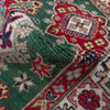 Kazak Rug Handmade Green Medallion 3x5 ft