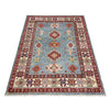 Kazak Rug Handmade Blue Medallion 3x5 ft