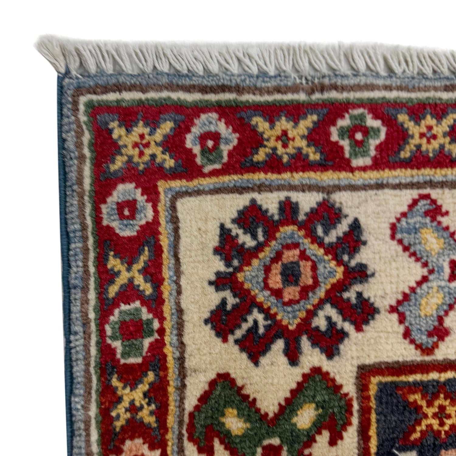 Kazak Rug Handmade Blue Medallion 3x5 ft
