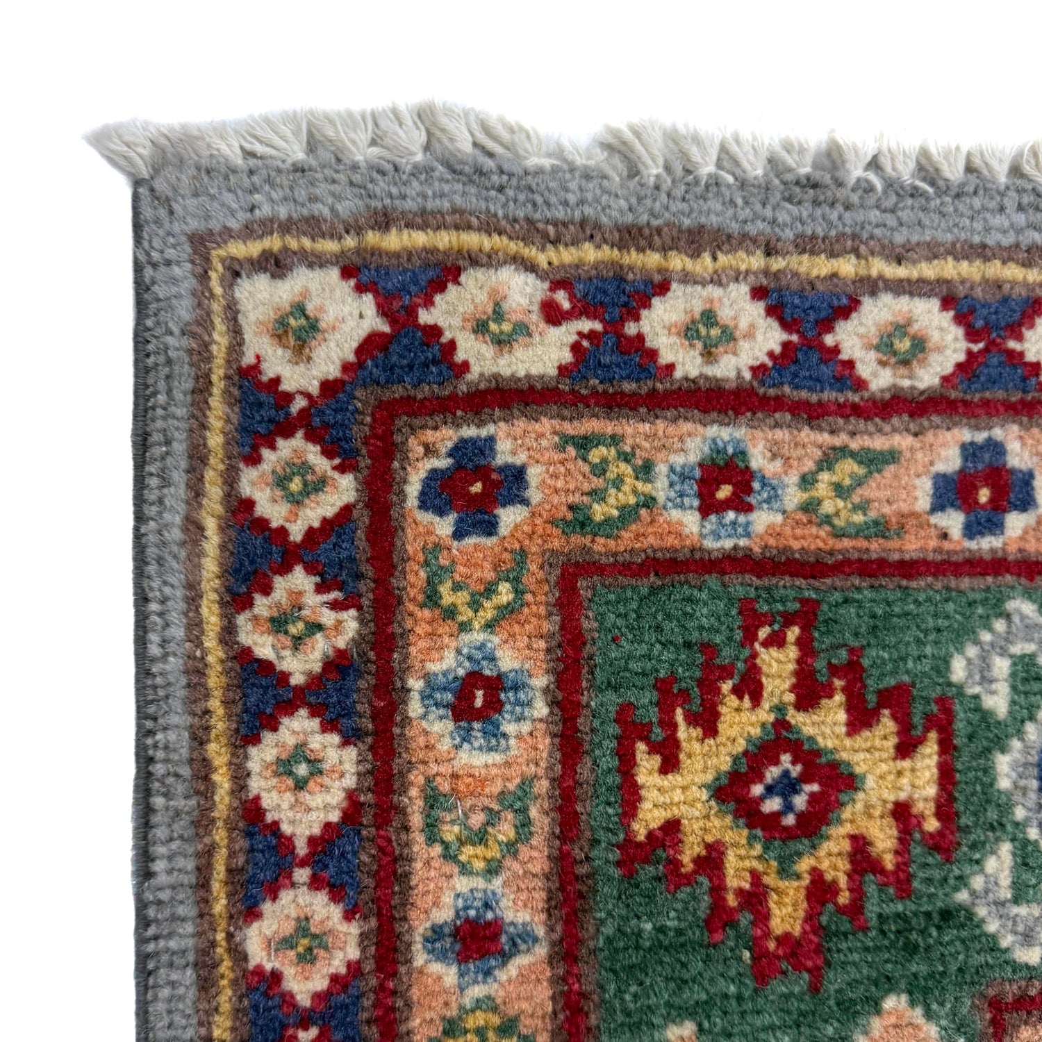 Kazak Rug Handmade Blue Medallion 3x5 ft