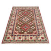 Kazak Rug Handmade Brown Medallion 3x5 ft