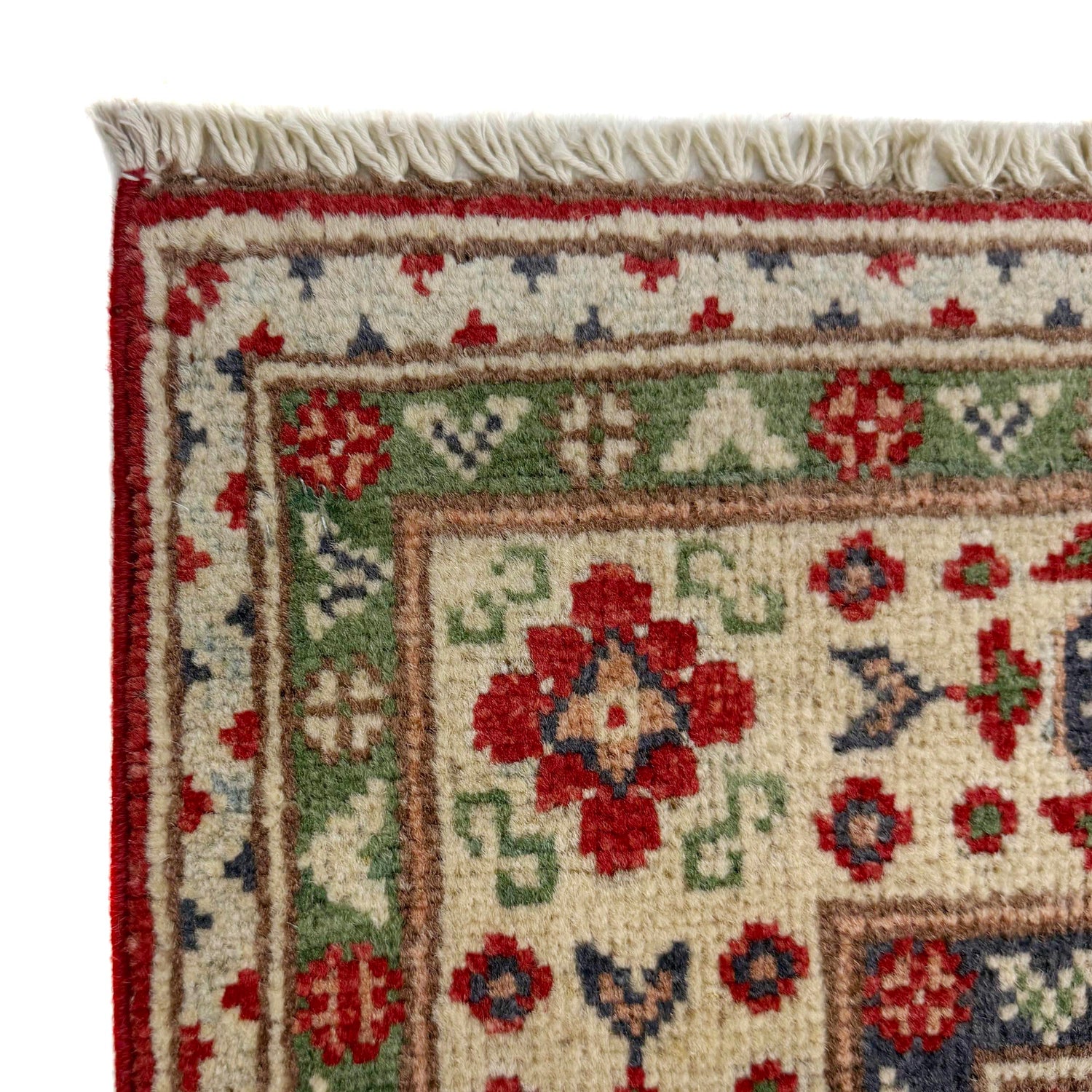 Kazak Rug Handmade Brown Medallion 3x5 ft