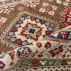 Kazak Rug Handmade Brown Medallion 3x5 ft