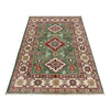 Kazak Rug Handmade Green Medallion 3x5 ft
