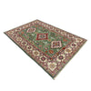 Kazak Rug Handmade Green Medallion 3x5 ft