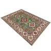 Kazak Rug Handmade Green Medallion 3x5 ft