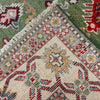Kazak Rug Handmade Green Medallion 3x5 ft