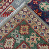 Kazak Rug Handmade Gray Medallion 3x5 ft