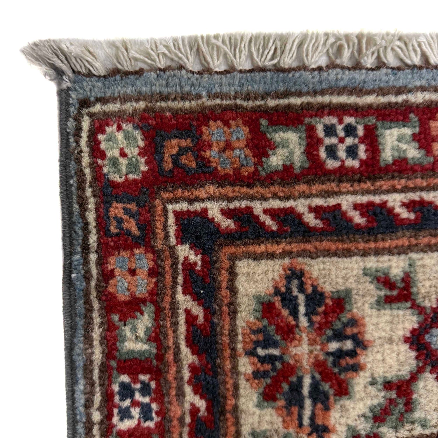 Kazak Rug Handmade Blue Medallion 3x5 ft