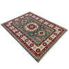 Kazak Rug Handmade Green Medallion 3x5 ft