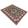 Kazak Rug Handmade Green Medallion 3x5 ft