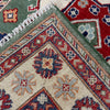 Kazak Rug Handmade Green Medallion 3x5 ft