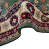 Kazak Rug Handmade Green Medallion 3x5 ft