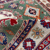 Kazak Rug Handmade Green Medallion 3x5 ft
