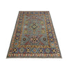 Kazak Rug Handmade Gray Medallion 3x5 ft